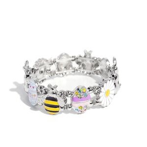 Silver Easter Bracelet with Colorful Accents